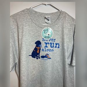 Dog Is Good NWT w sticker! “Never run alone” Size: Large